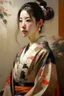 Placeholder: Neoclassicism japanese woman portret modern clothing painting modern