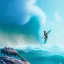 Placeholder: Santa standing of surfboard surfing a big wave, empty hands, beach, character design by cory loftis, fenghua zhong, ryohei hase, ismail inceoglu and ruan jia. unreal engine 5, artistic lighting, highly detailed, photorealistic, fantasy