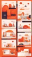 Placeholder: illustrations with a simple art style that show home page for spot use orange and red and minimal