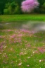 Placeholder: brumes ciel etoilé prairie rivieres fleurs printemps jolie parfumée chateau féerique dans les etoilee