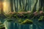 Placeholder: high-quality, fine-detail beautiful, breath-taking forest with gnarled trees, flowers, clear reflective lake, tranquil, stunning, 8k resolution