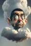 Placeholder: mr bean as a cloud, 4k, trending on artstation, depth of field, high detail, backlit