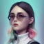 Placeholder: isometric clean art of symmetrical super cute cute cute girl wearing shades, full wet lips, soft lighting, overcast shadows, soft pastel gradients, high definition, 3d icon clay render, blender 3d, studio lighting, god rays, octane render, unreal engine 5