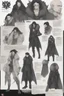 Placeholder: A dnd character sheet. A woman dressed for the cold north dressed in dark furs, with black hair. Death cleric wearing a mask, female woman girl