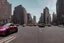 Placeholder: A Tesla 'Model Y' is racing at top speed, near the Flatiron Building in Manhattan. (CINEMATIC, WIDE ANGLE LENS, PHOTO REAL)