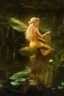 Placeholder: Fairy Princess, long blonde hair,long golden hair, Fairy crown ,fairy, fairy wings, sparkle,waterlilies,flawless feet,