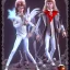 Placeholder: david bowie, white owl feather fancy clothes, Jim Henson's The Labyrinth, Jareth the goblin king, crystal ball in hand, wearing spandex grey leggings with a crotch bulge