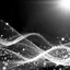 Placeholder: bright abstract particles waves length sonic capacit black and white