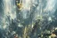 Placeholder: Art by John Berkey and John Harris, lush, Cenral Park New York 2077 in the middle of high rise buildings, trending on Artstation, bird's eye view, extremely hyperdetailed, epic composition, cinematic lightning + masterpiece, sharp focus,