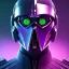 Placeholder: futuristic purple masked villain in galaxy, teal and purple smoke, detailed, realistic, 4k