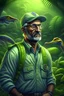 Placeholder: A realistic DIGITAL ART of a biologist man.