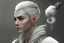 Placeholder: A Fantasy elf, a white masculine elf with black short hair tied up in a bun. Full body, HD