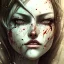 Placeholder: girlbcrying blood, style watercolor illustration by <agnes cecile> <John Kenn Mortensen> <Yoji Shinkawa>,