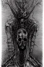 Placeholder: Old photo headless horseman by h r Giger, junji ito, dystopian surrealism, dark horror fantasy, artstation intricate details, demonic, dark art, dark noir, neoclassical gothic horror