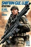 Placeholder: SNIFFIN’ GLUE magazine illustration cover by Jean-Claude Mézières : special issue #42 on sniper action and weaponry. guest star: Sergeant JT Sanborn, The Hurt Locker.