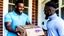 Placeholder: Tyrone takes ps5 controller from fedex delivery on porch