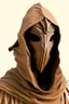 Placeholder: wizard mask light brown hood desert armor