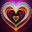 Placeholder: beautiful mockap graphic sifi ,colorful ,artistic, math,nice 3d fractal recursive art with love heart symbole