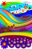 Placeholder: A field of colorful flower, the return to innocence, abstract, weird, childlike, chaos80, colors splash, Italian village, fine line draw style