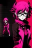 Placeholder: persona 5 style background and pink character