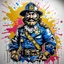 Placeholder: combine Captain Morgan and Captain Crunch, in graffiti stencil style