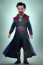 Placeholder: Doctor strange toddler, serious, full body, jump, bokeh, hyper realistic