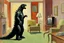 Placeholder: godzilla and 1960 norman bates psycho house movie, henry luyten and auguste oleffe impressionism paintings