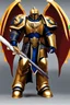 Placeholder: warhammer, space marine, lost legion, dragon legion, dragon warrior, fan art, dragon armor, dragon helmet, golden armor, armor with scale, second legion emblem, helmet details, bolter