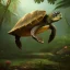 Placeholder: Cute turtle, league of legends, in the jungle, intricate detail, cinematic, 8 k, cel shaded, unreal engine, featured on artstation, pixiv, cartoon style