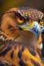 Placeholder: hawk with orange eyes