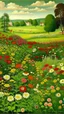 Placeholder: A green meadow filled with flowers painted by Edward Hicks