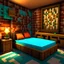 Placeholder: minecraft style room with the bonus chest background