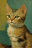 Placeholder: Portrait of a cat by Van Gogh