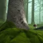 Placeholder: Wooded landscape, fallen log, plentiful mushrooms,moss covered,fantasy, unreal engine,8k, detailed