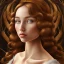 Placeholder: portrait of a beautiful brunette busty woman Sandro Botticelli style