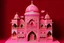 Placeholder: A pink Arabian palace with magic designed in Kuna molas painted by Qiu Ying