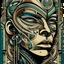 Placeholder: style by Obey Giant, abstract surreal illustration. EX-MACHINA,