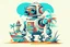 Placeholder: cool fun beach brand beach wear random design seaside robots abstract objects machines like havana brand