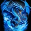 Placeholder: Hombre dragon high detailed concept art, front facing, dynamic pose, full body, disney, blue background color, t-shirt design,