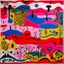 Placeholder: Magenta psychic wetlands near a beach designed in medieval tapestry painted by Joan Miro