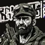 Placeholder: captain price in the style of cyber punk