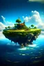 Placeholder: A floating island in a fantasy world