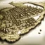 Placeholder: map, illustration, aged, town, lake, handdrawn, sketch, white, post apocalypse