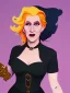 Placeholder: Portrait of a 30 year old strange witch like Bette Midler