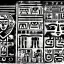 Placeholder: mix between Aztec glyphs and Egyptian hieroglyphs writing systems