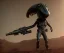 Placeholder: Alien, gas mask, hammerhead, holding gun, hands, metal, Mars, squishy, vest, tactical