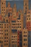 Placeholder: Otherworldly, George Baselitz Hyperdetailed city in Fra Angelico style tufting tapestry