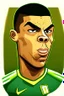 Placeholder: Ronaldo Brazilian football player ,cartoon 2d