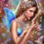 Placeholder:  beautiful princess fairy with sparkle jewel bikini and butterflies in hair