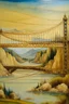 Placeholder: Crea un cuadro inspirado en el puente colgante de la provincia de santa fe al estilo del pintor Leonardo da Vinci